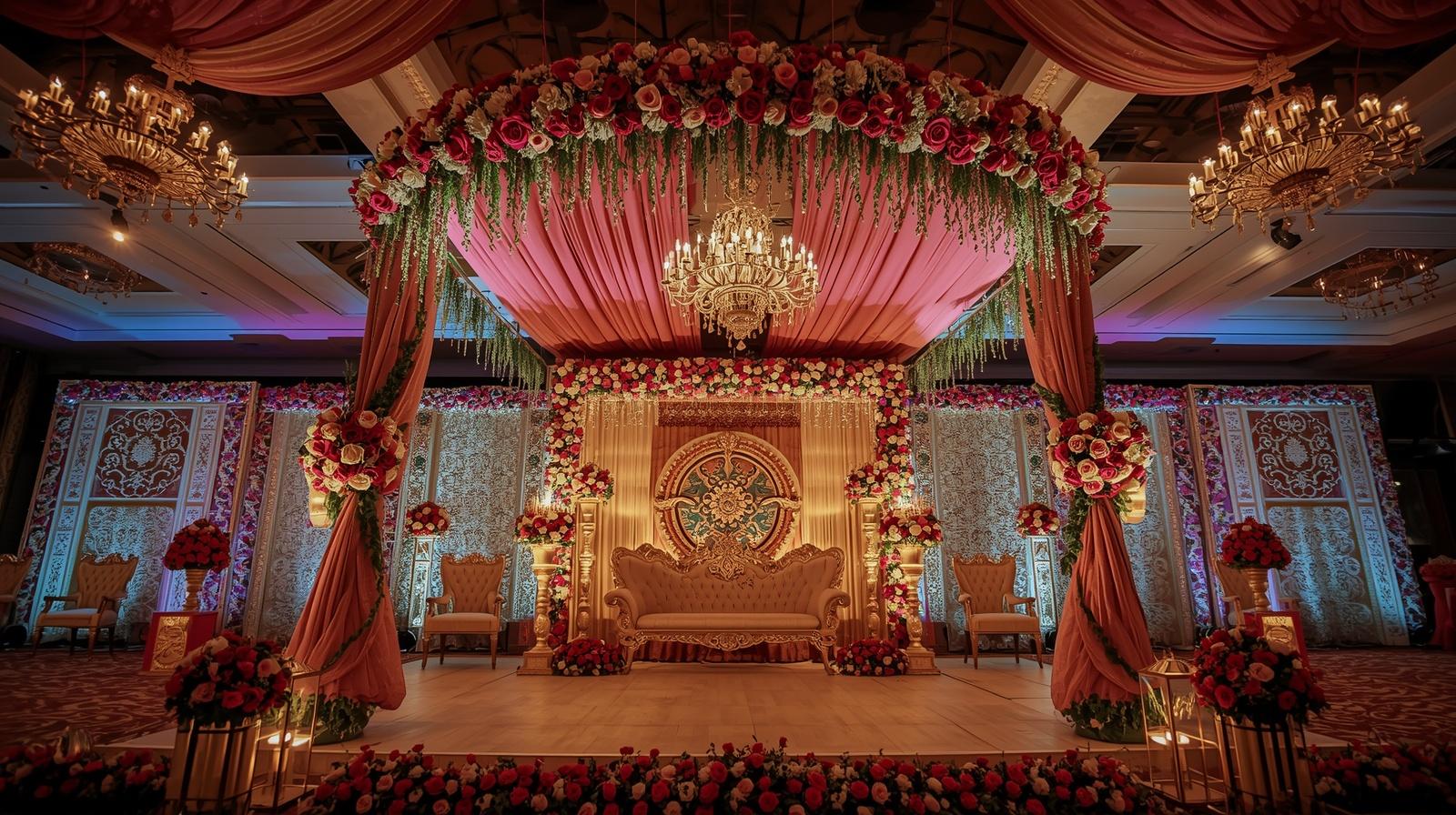 i need images for my website, client is a wedding management company, so i need images relevant to indian wedding stage decorations (1)